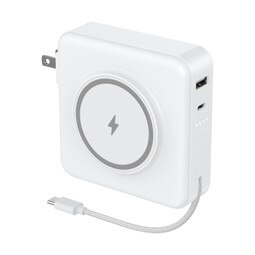 AXS 4-in-1 Travel Powerbank with Qi2 Wireless Charger | White